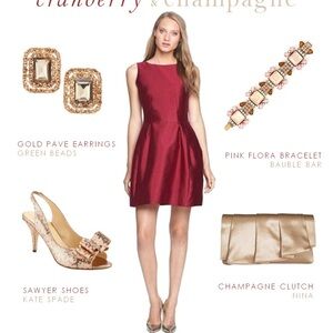 Kate Spade Alanis silk blend peplum dress, size 00